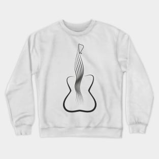 Guitar Female figure Crewneck Sweatshirt